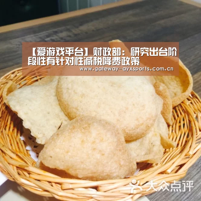 【爱游戏平台】财政部:研究出台阶段性有针对性减税降费政策(图1) 爱游戏官方入口